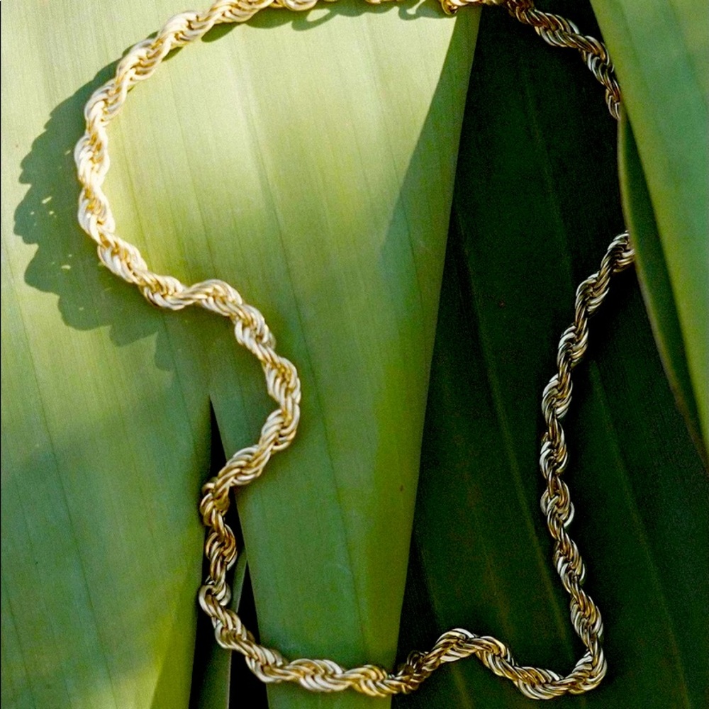 Dea Dia gold rope chain necklace